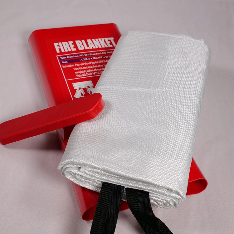 Wholesale/Supplier T1.0X1.0m PVC Box Types of Fire Blanket Red Bag or PVC Box, Customize Widype Approval Flame Retardant Emergency Fire Resistant Rescue Prisoner Blanket