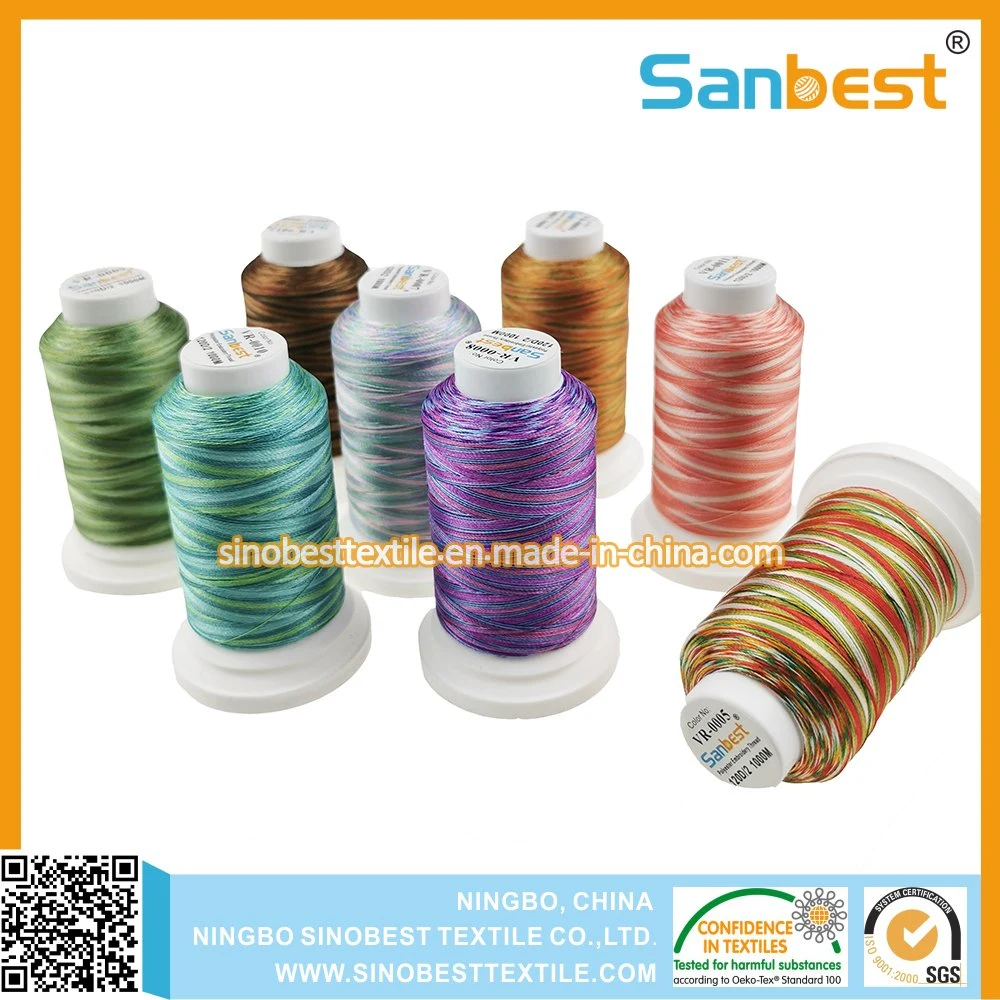 Hot-Sale Polyester Variegated Embroidery Thread 150d/2