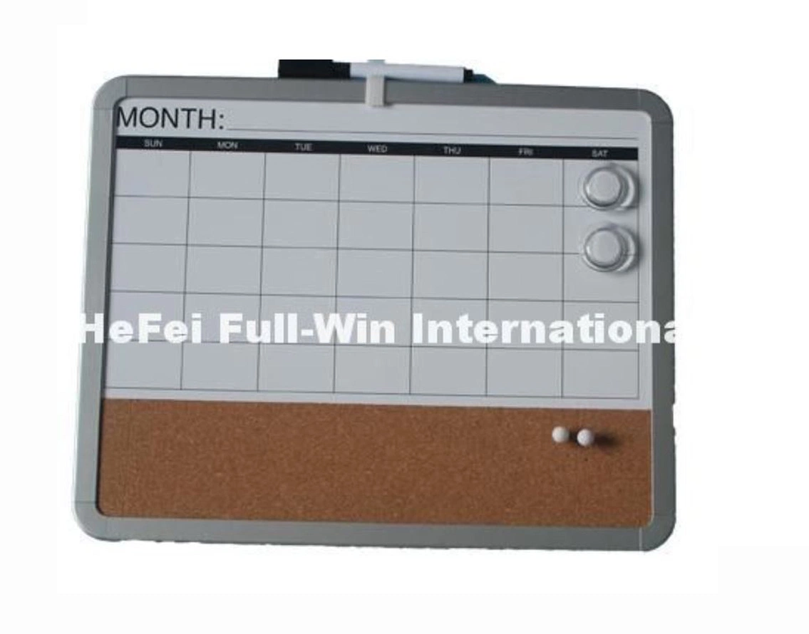 Office Boards Stationery Magnetic Printed Monthly Calendar Board Cork Board for Office and School