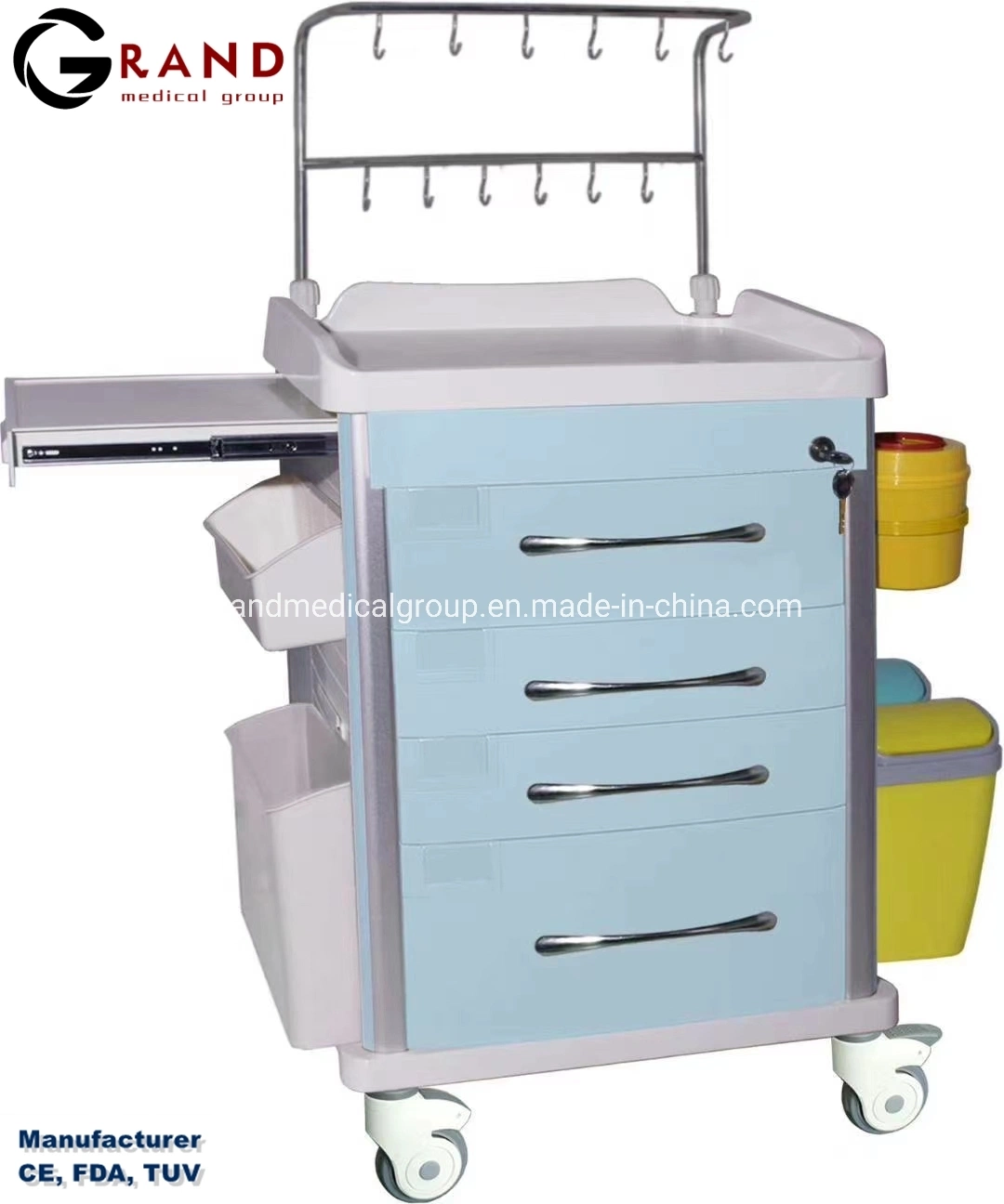 Medical Cart Medical Trolley Surgical Trolley with Drawers High quality/High cost performance Hospital Trolley Medical Use ABS Infusion Trolley Cart