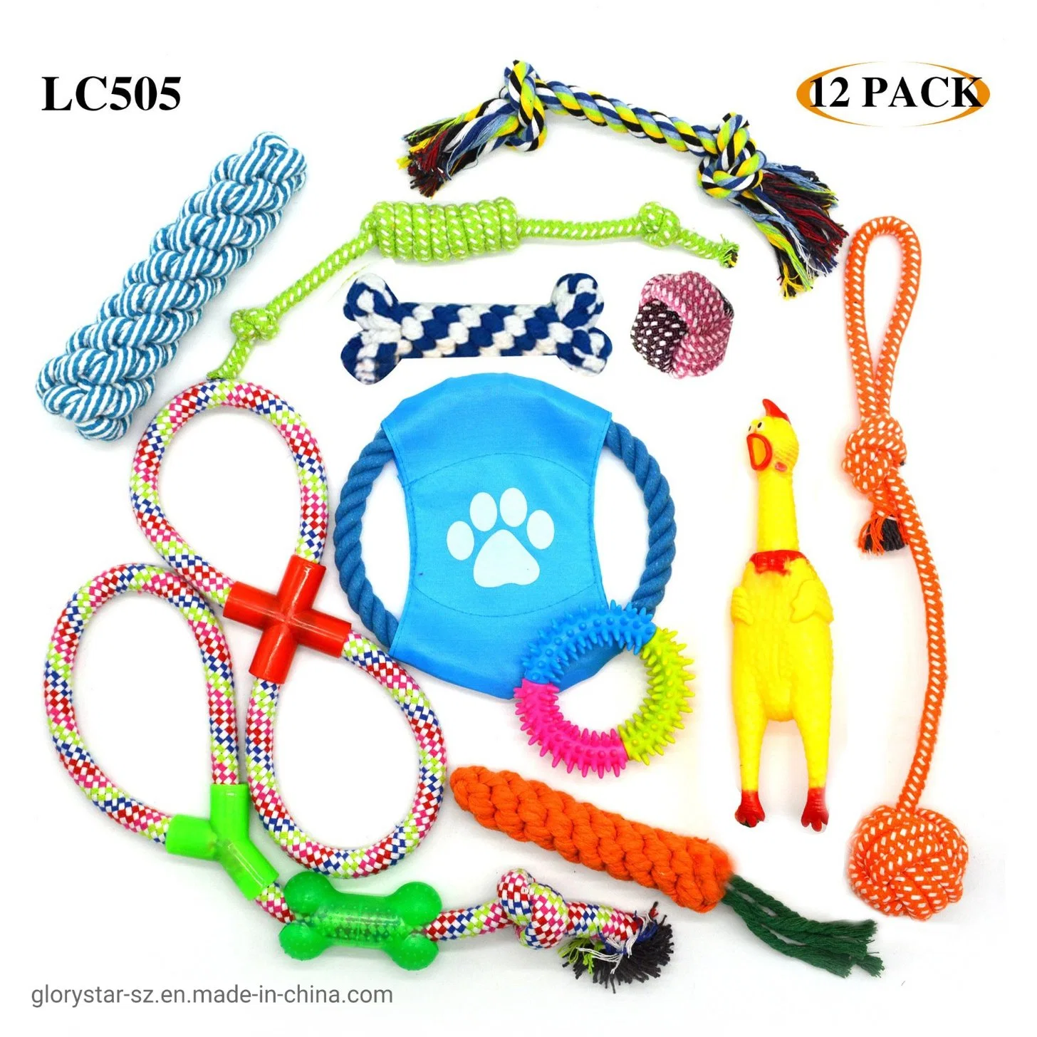 Puppy and Small Dog Pet Teething Squeaky Chew Toys Pack