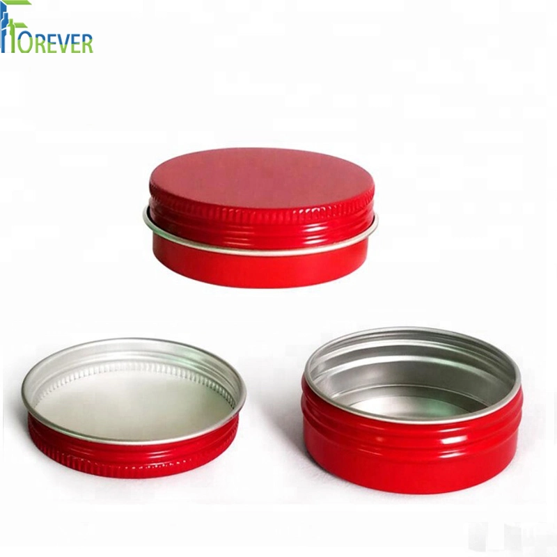 Aluminium Tin Can Manufacturing Custom Round Small Metal Cosmetic Container Packaging 30ml Candle Aluminium Jar with Screw Lid