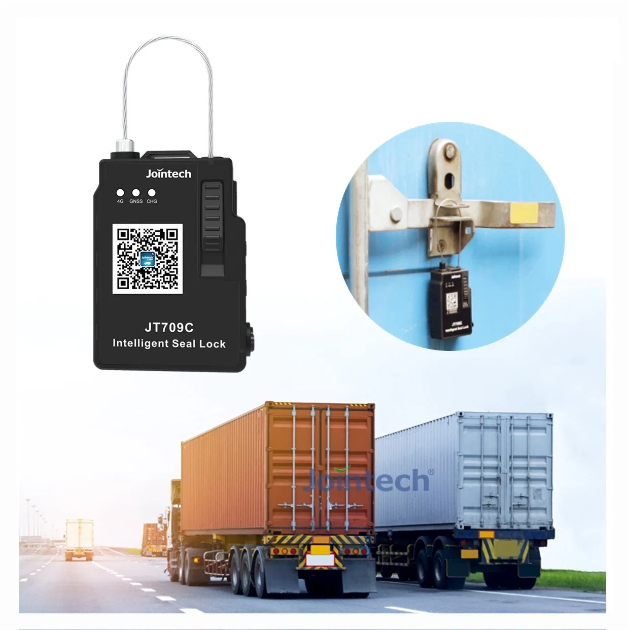 Jotech Jt709c Container GPS Seal Tracker Controle remoto Bluetooth Cadeado