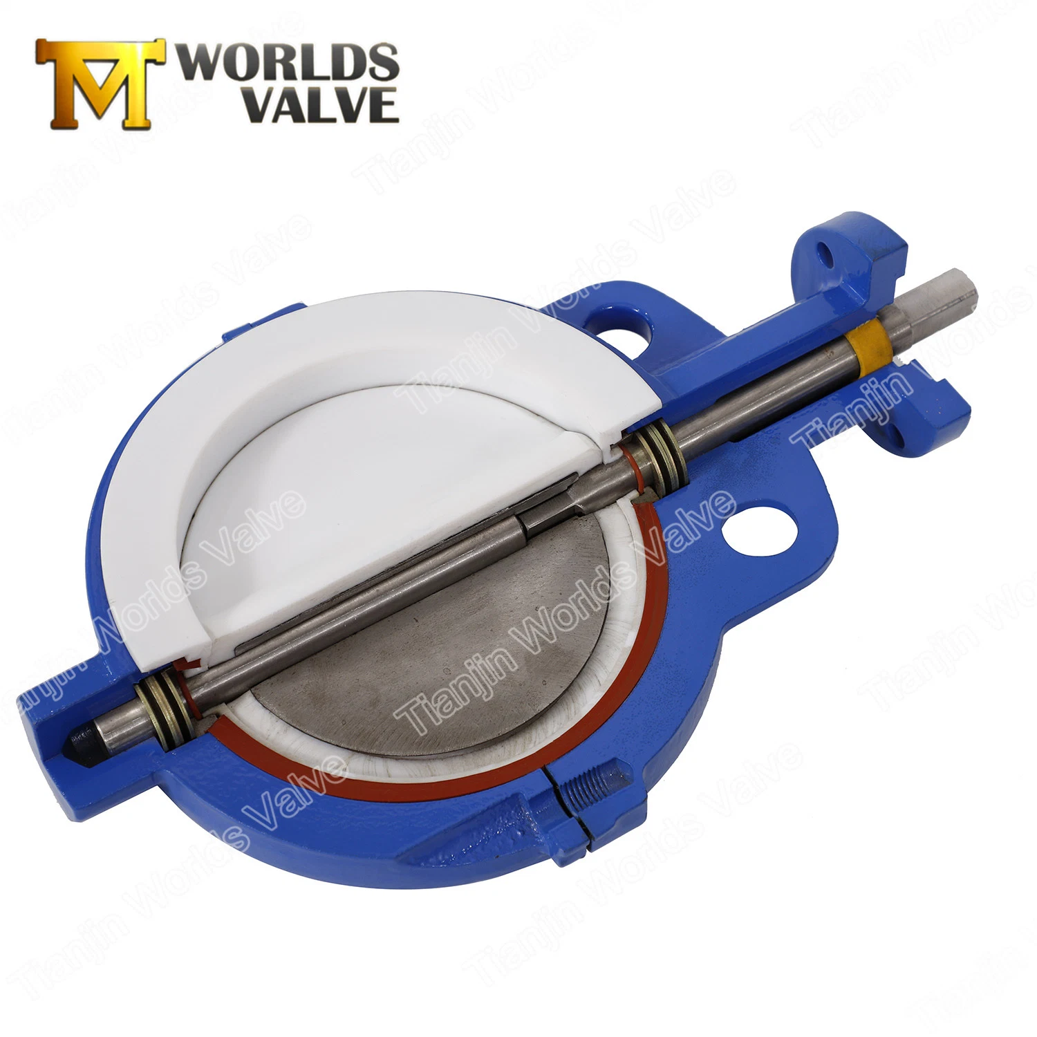 Full PTFE PFA Coated Wafer Butterfly Valve