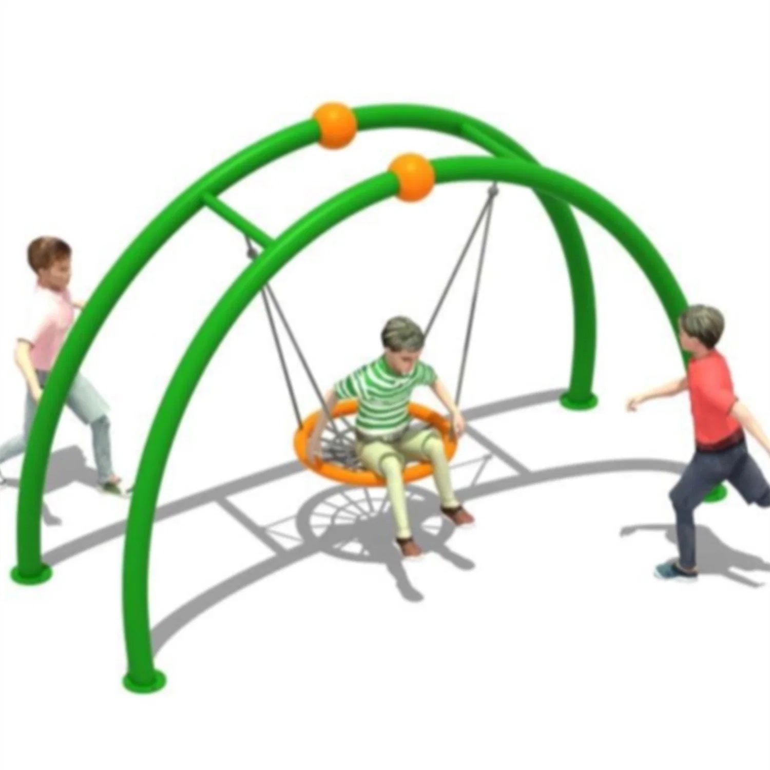 New Park Outdoor Playground Equipment Children's Bridge Swing Set