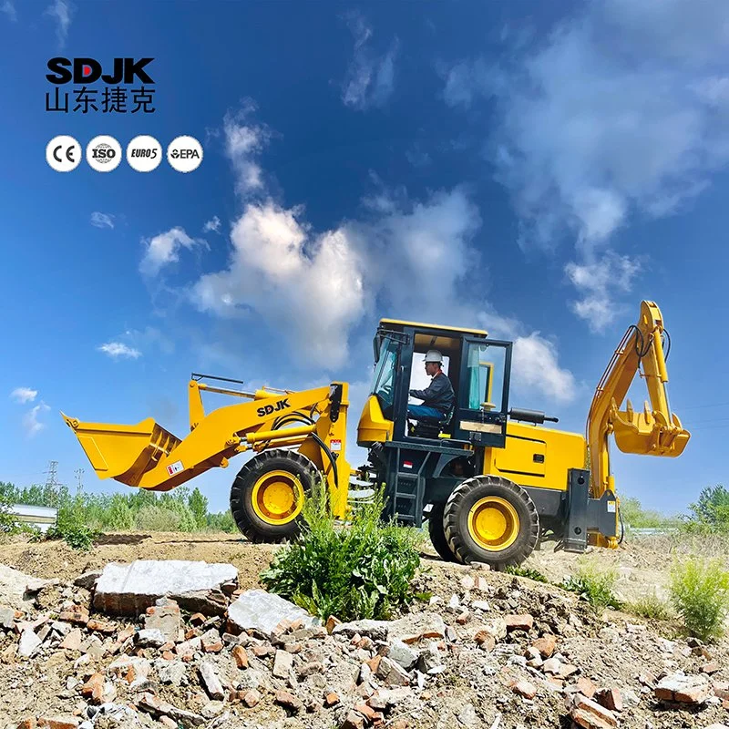 New Design High quality/High cost performance  Cheap China Jk15-26 CE ISO Articulate 4X4 Small Mini Tractor Wheel Backhoe Loader Backhoe for Sale with Attachment List Discount Price