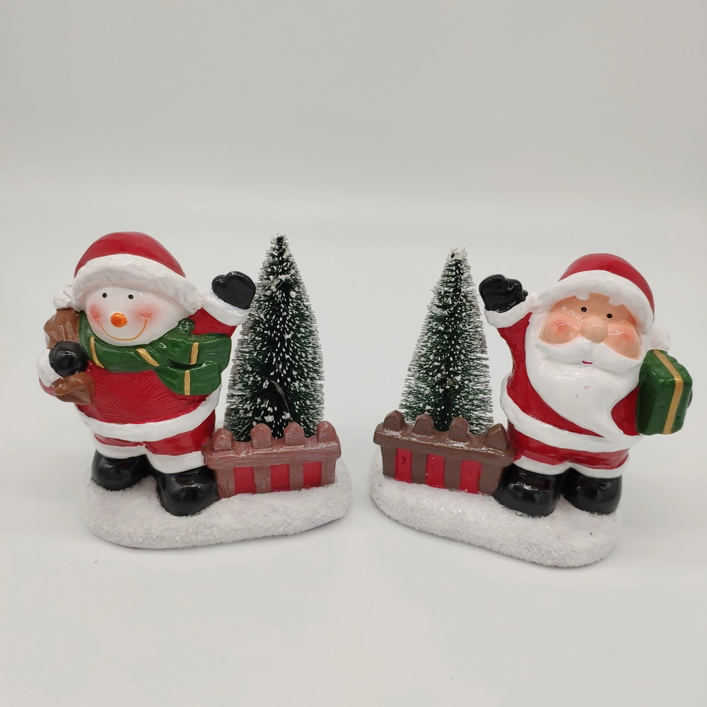 Ceramic Santa Figurines Statue Creative Home Desktop Decoration Crafts Gift