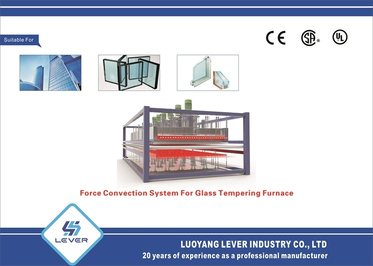 Vedações 4-19mm convecção Jet Edifício Plana Máquina de processo de fabricação de vidro temperado