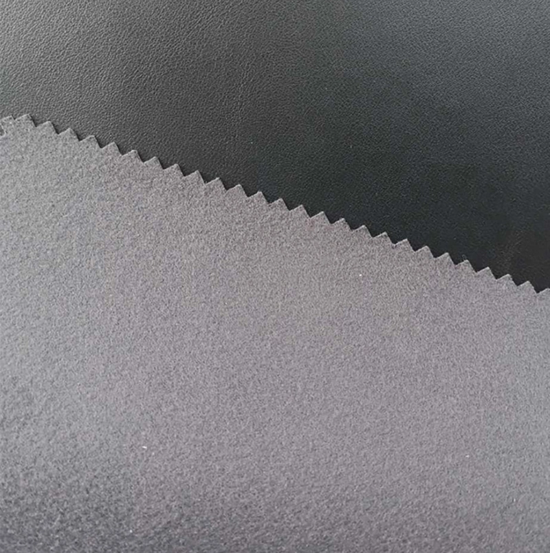 0,8 PU Handfeeling suave cuero de color negro para los guantes de cuero artificial