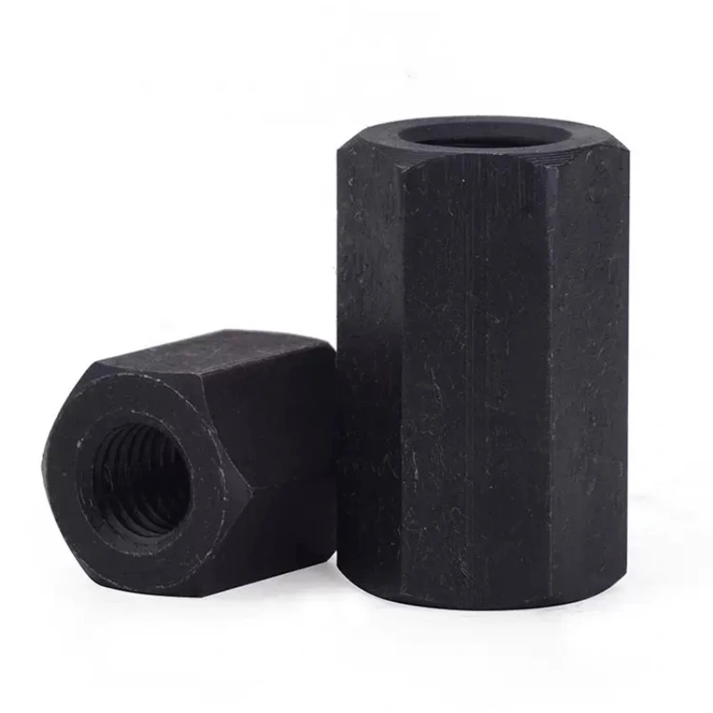 Black Hexagonal Long Nut Customizable Color Hexagonal Extension Nut