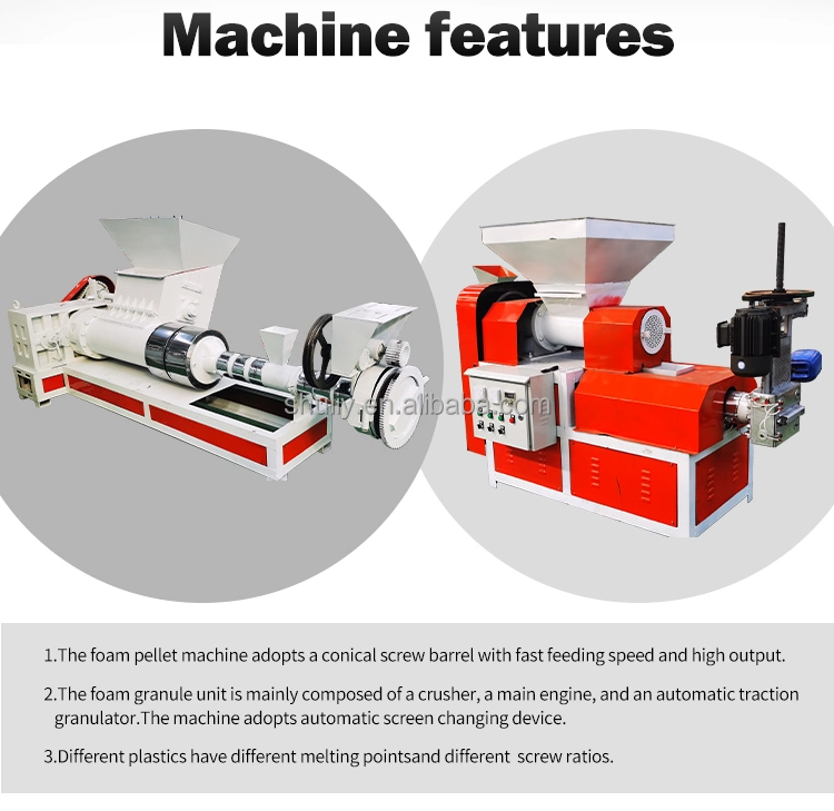 Made in China EPS Foam Compression One Double Stage EPS Foam Recycling Machine