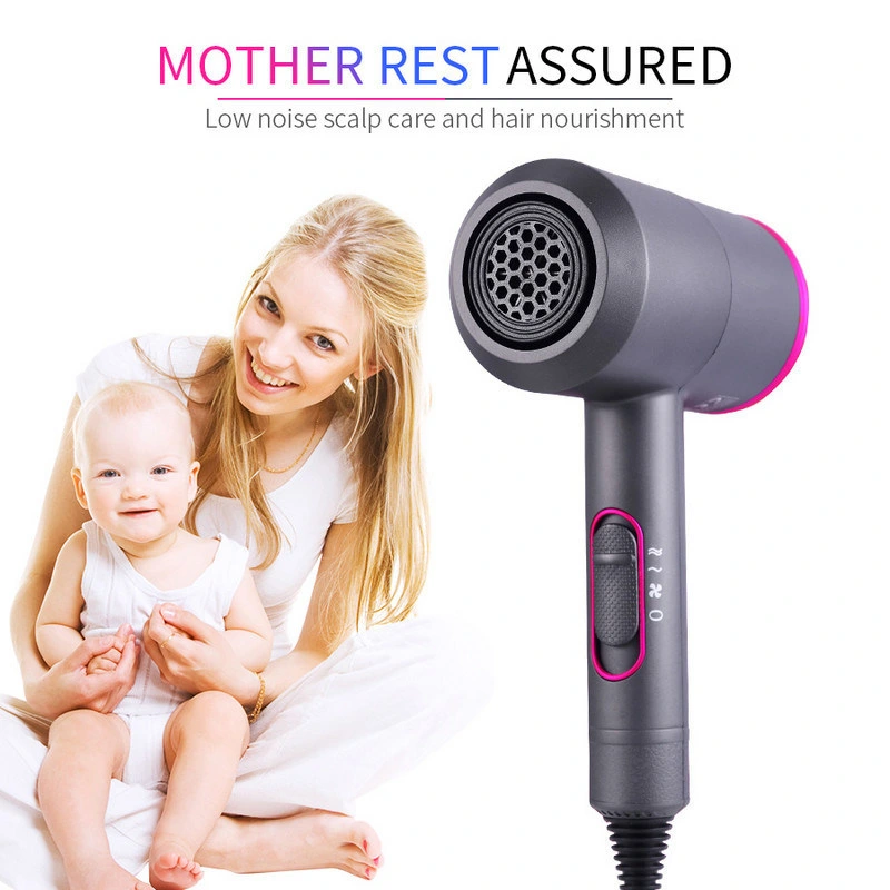 Hair Dryer Lightweight Negative Ionic Hair Heat Blow Dryer with Interchangeable Brush Head