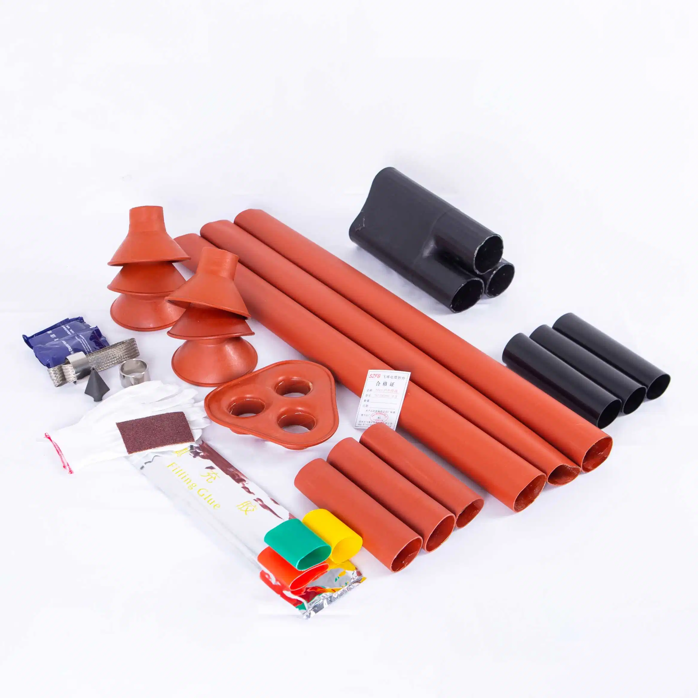 Copper Cable Termination Single Core Indoor 10kv Heat Shrinkable Cable Termination Kit Electrical Protection Accessories