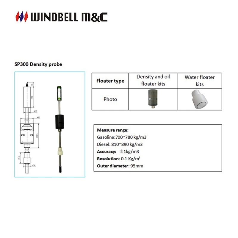 Tankstelle Unterirdischer Tankmessfühler Magnetostriktive Kraftstoffdichtefühler