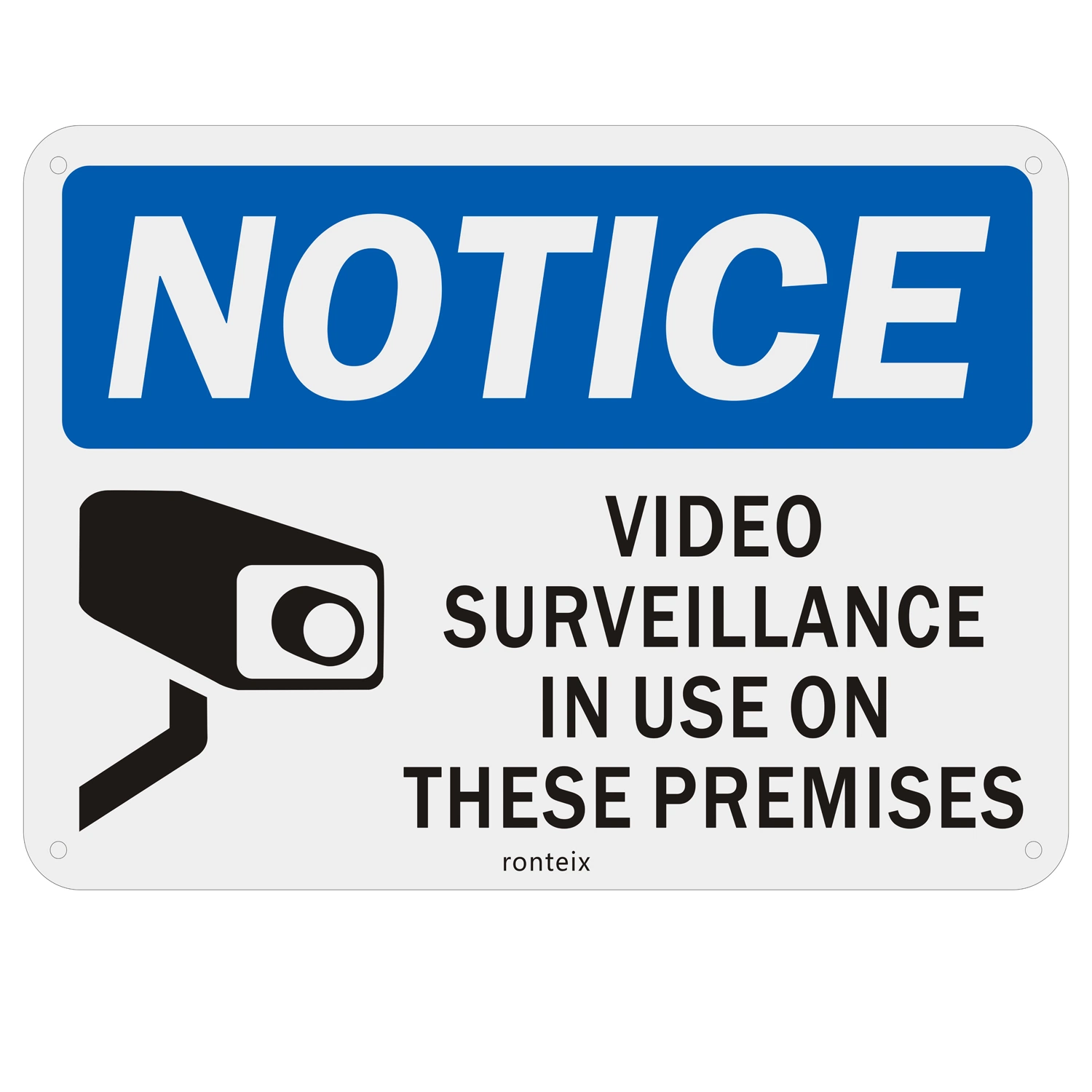 Customized Aluminum CCTV 24 Hours Surveillance Yard Security Sign