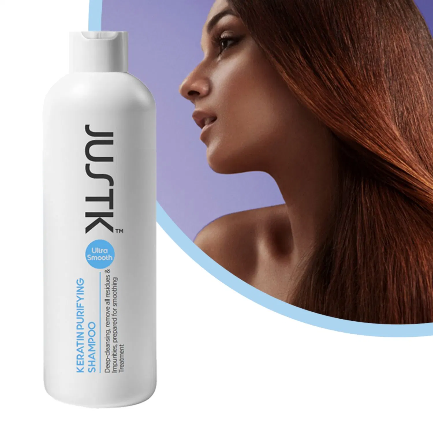 Justk Professional Keratin Limpieza profunda Shampoo Sulfato Salón gratuito Cosmético Productos