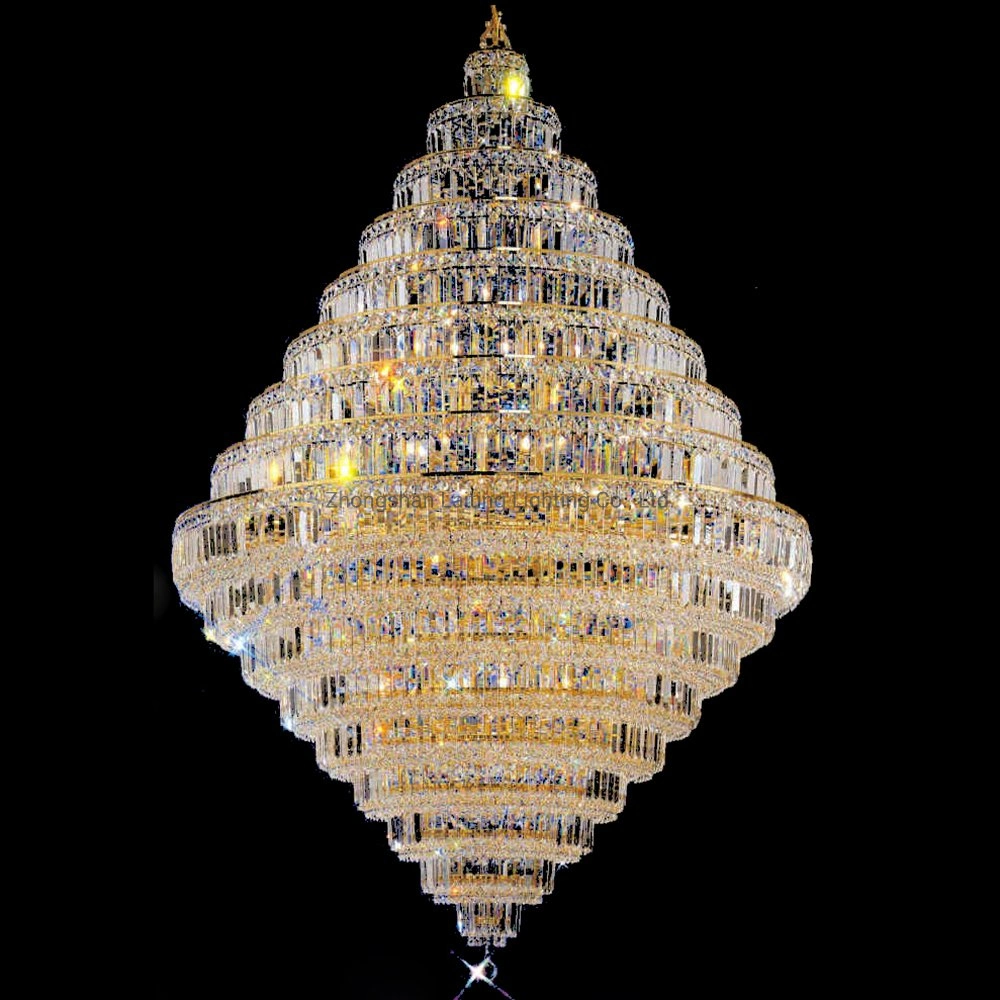 Candeeiro de cristal suspenso europeu para sala de estar luz pendente luminosa Candeeiro de estilo decorativo iluminação interior