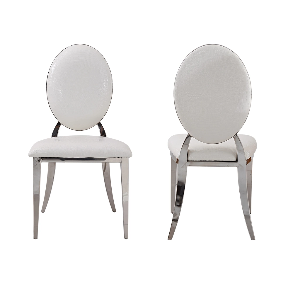 Wholesale/Supplier Hotel Furniture Modern Design Classic Leather White Leather Dining Wedding Chair