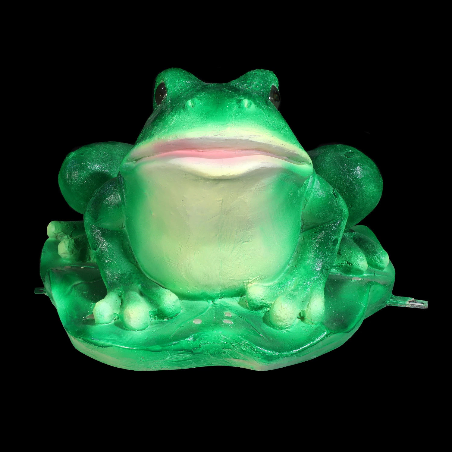 Motif de la grenouille en fibre de verre de lumière LED lampe de sculpture