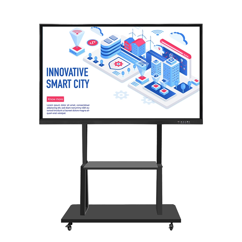 Suporte de parede ou suporte portátil para telemóvel Ecrã Táctil de 20 pontos Quadro interativo de conferências digitais interativo inteligente