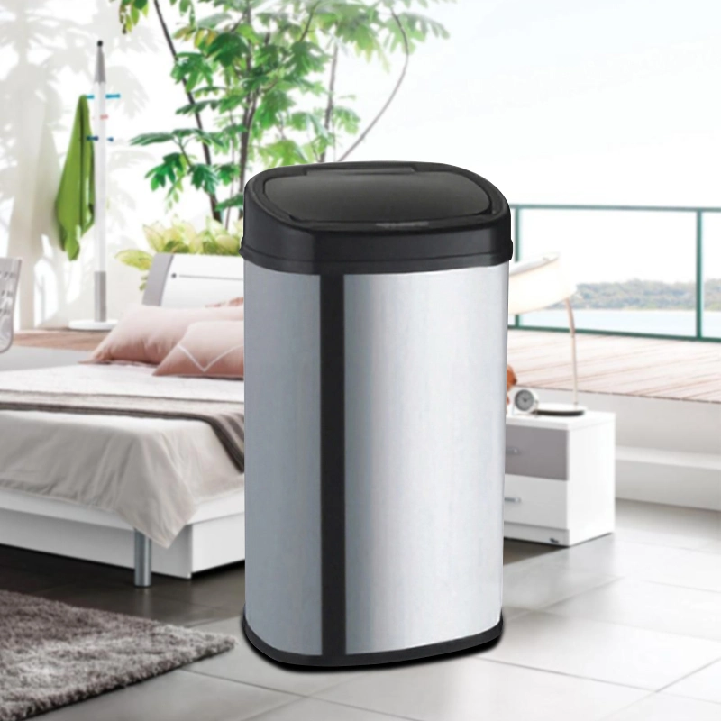 Kitchen Big Smart Sensor Dustbin Stainless Steel Trash Can Water Proof Outdoor Sensor Bin