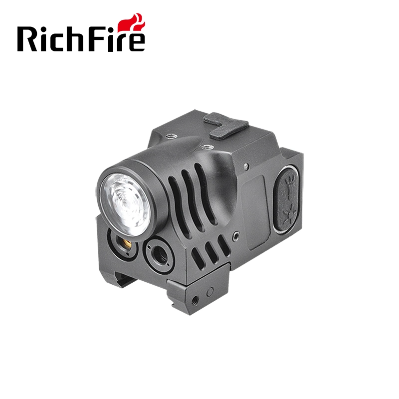 Press Switch Outdoor Tactical Light with White Light and Laser Combo LED Flashlight