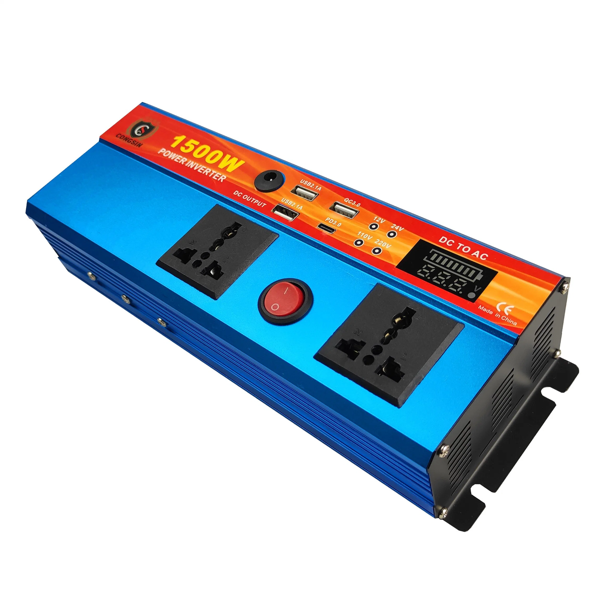 Congsin High Power Inverter 1500W puertos USB Multi Sockets Inverter Para coche