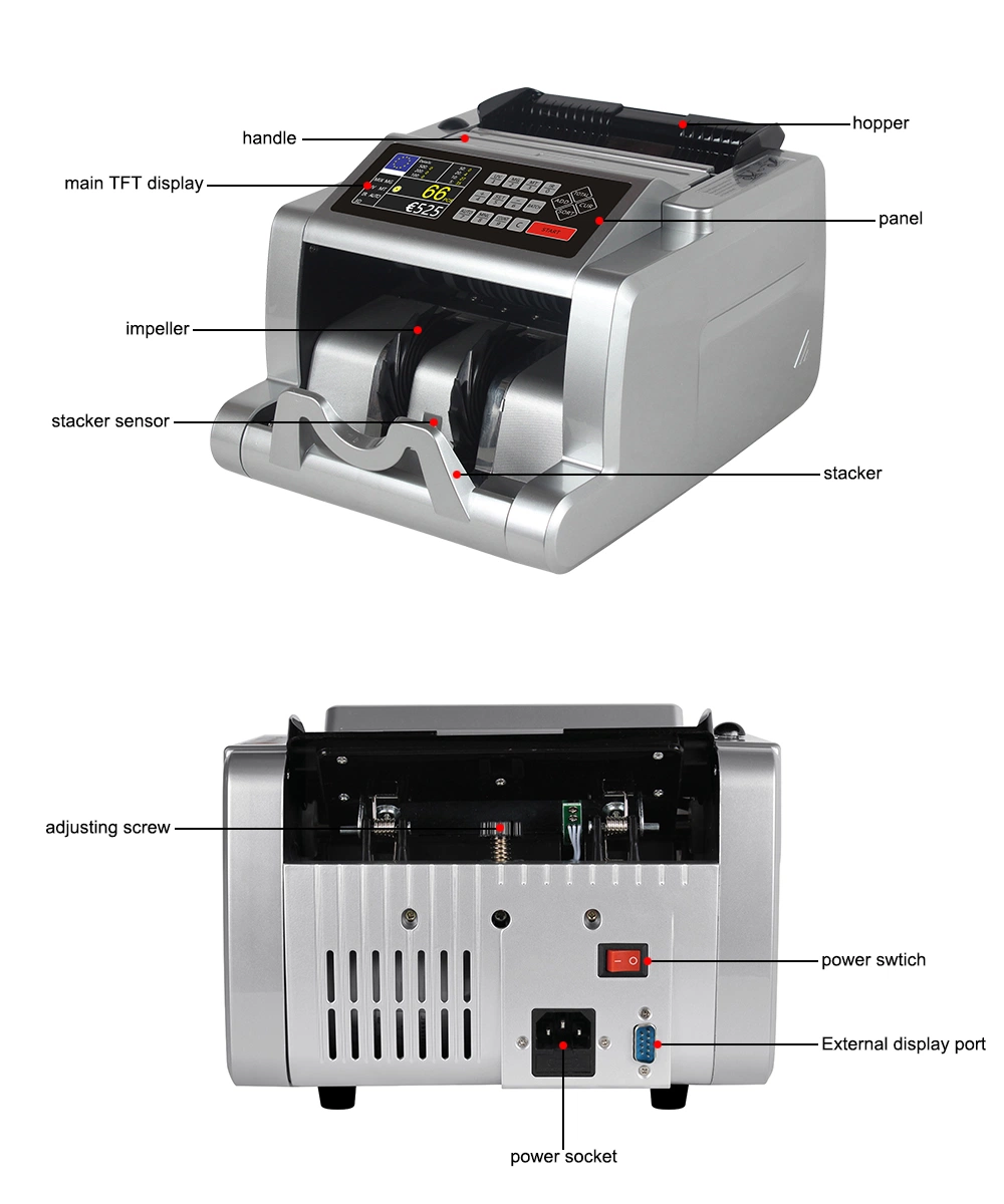 Beste Qualität LCD Automatische elektronische Zähler Banknote Währungszähler