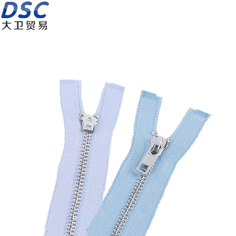 No. 5 Metal Zipper White Gold Open Garment Zipper