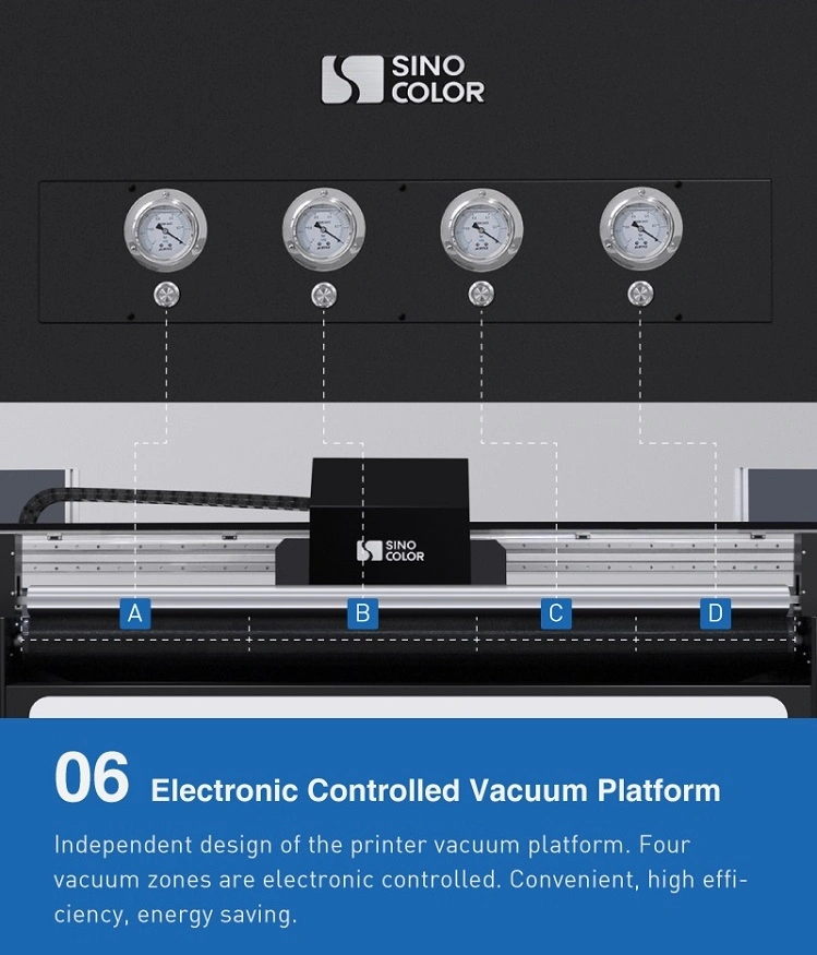 طابعة Sinocolor 2m UV المسطحة ونظام الدوران إلى الدوران الهجين وحدة الطباعة Huv2000s