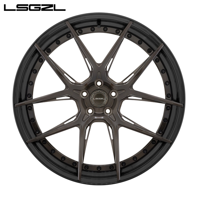 Custom Forged 2 Piece Wheels Car Wheels Aluminum Alloy Rims for Mercedes Benz VW 5X114.3 Replica Rines