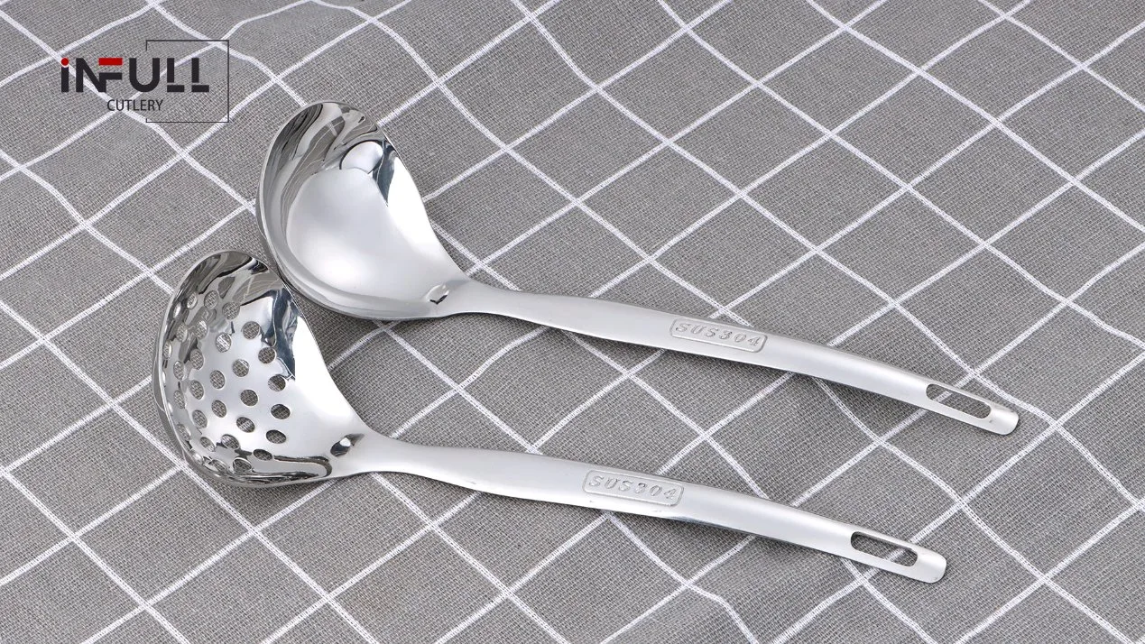 304 Stainless Steel Soup Ladle Slotted Ladle for Cooking