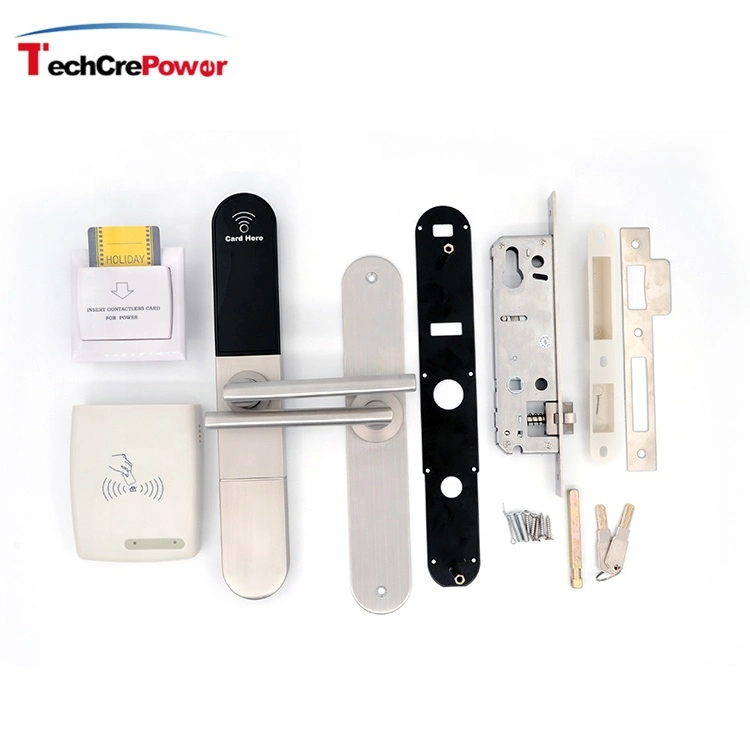 E918 RF Card Electronic Door Handle Lock, Système de verrouillage de porte d'hôtel intelligent RFID, Prix