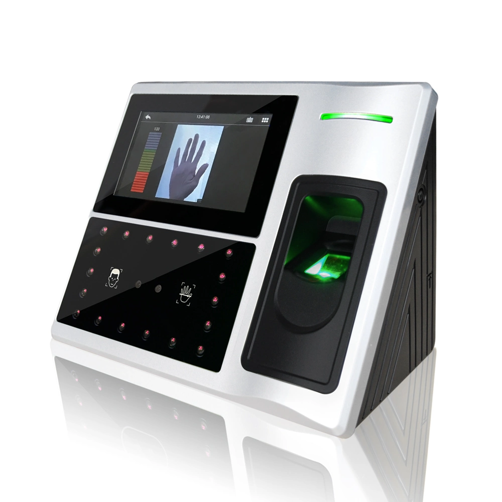 Large Capacity Palm&Facial Recognition Time Attendance System with Fingerprint Reader