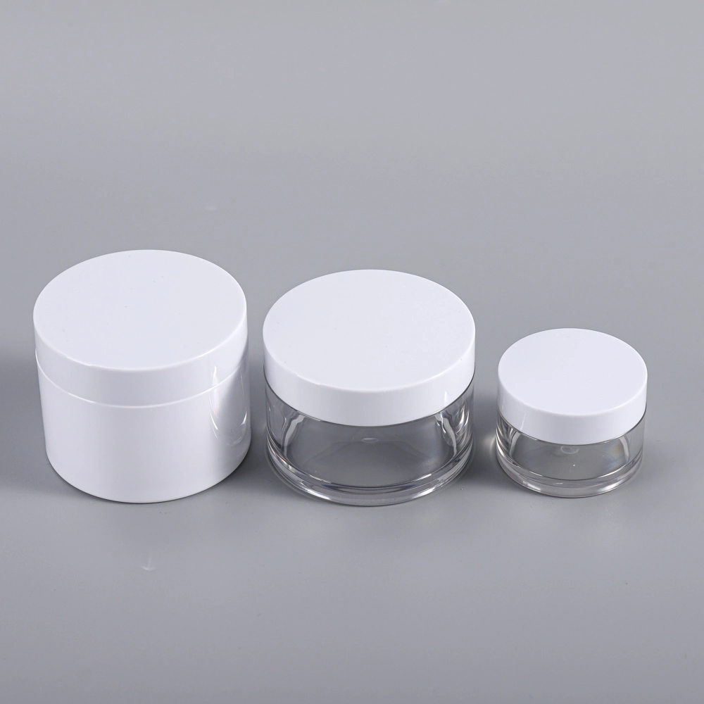 Wholesale Cosmetic Food Packaging 100ml 150ml Amber Black Pet Plastic Cosmetic Cream Jar