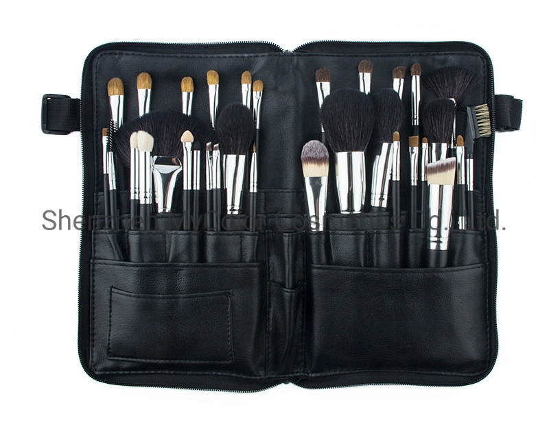 Maquilladora profesional y completo conjunto de cepillos de madera cepillo cosmético 32 PCS con la bolsa de PU