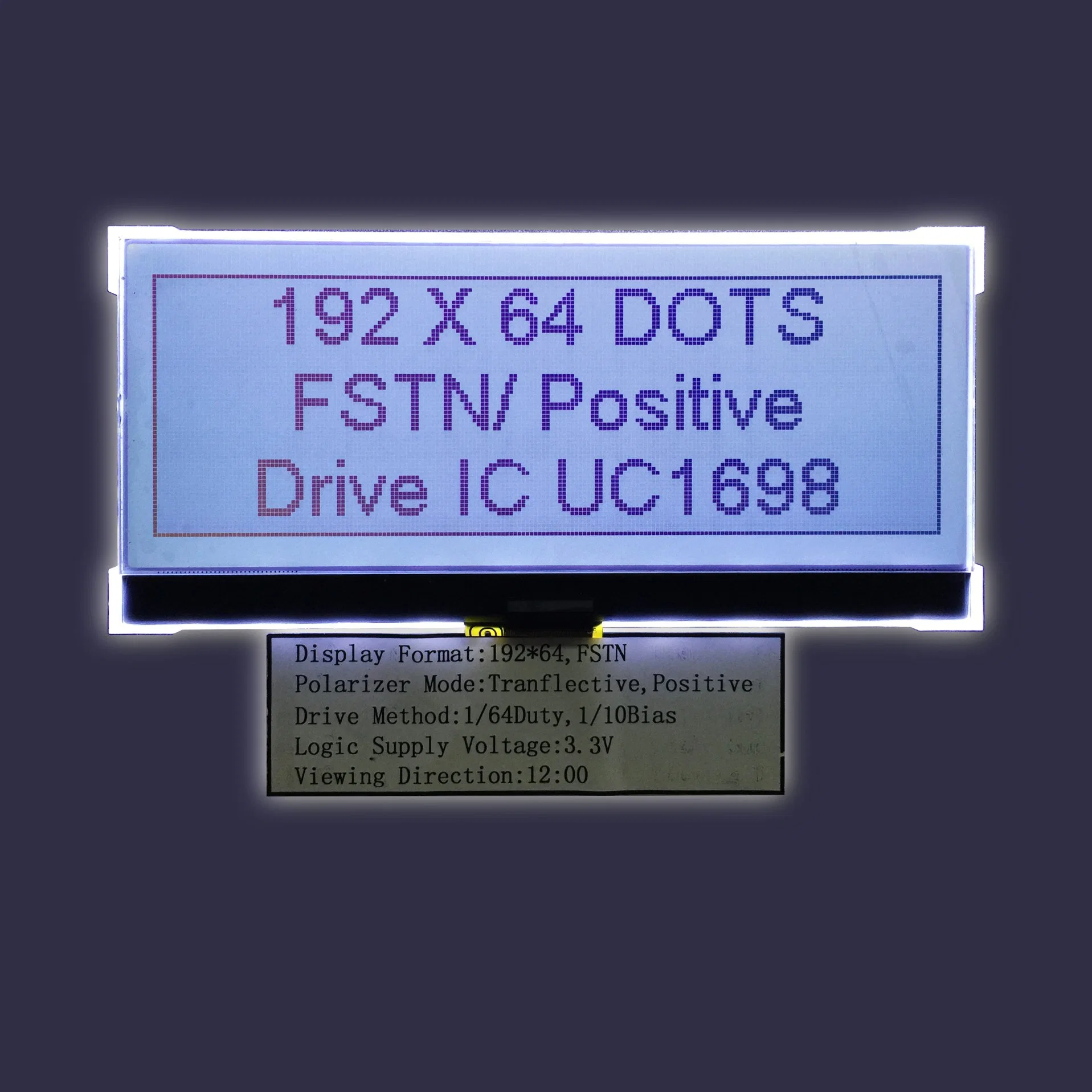 FSTN Crystal Liquid Display 19264 Graphic Cog LCD Display