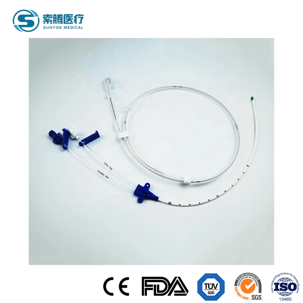 Катетер Sunton Ready to Ship Central Venous Catheter Kit China Комплект CVC Производитель одноразовый медицинский трехпросветный центральный венозный катетер Для венозной крови