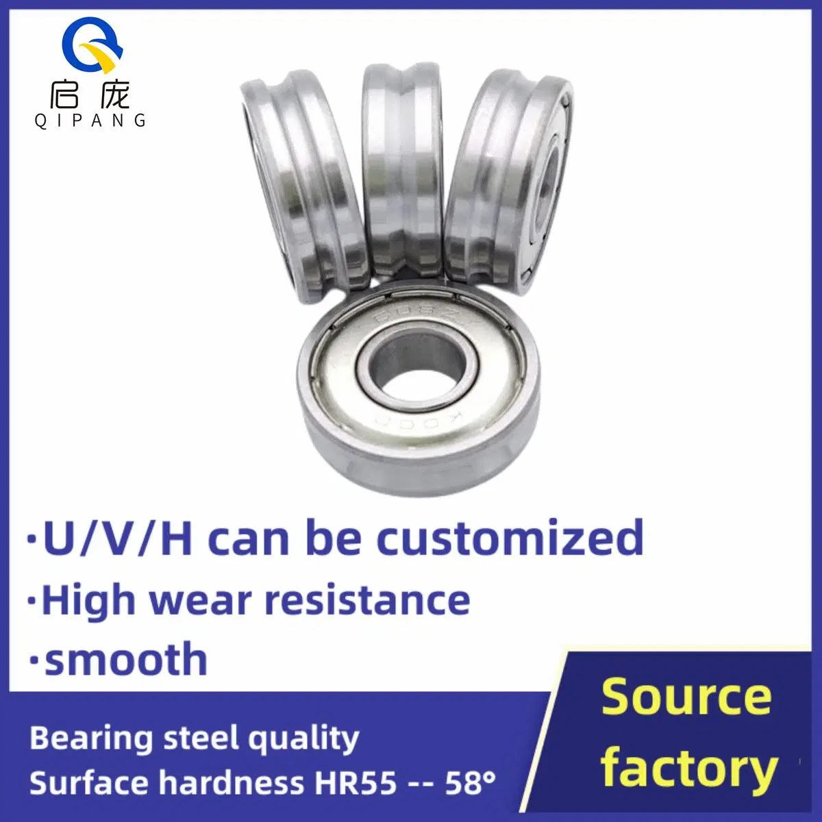 12*54*25 V10 Rail Linear Bearing Guide Rollers, Double Row Guide Rail Track Roller V Groove Bearing