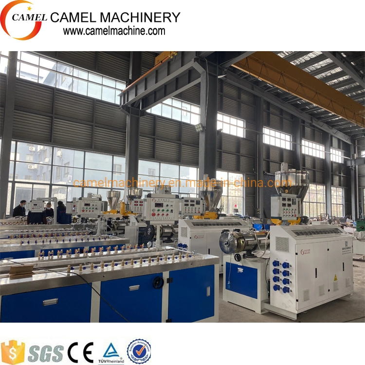 Factory Sell PVC Wood Plastic Composite Flooring Outdoor WPC Decking Board Making Machine PE Wood Plastic Extrusion Line