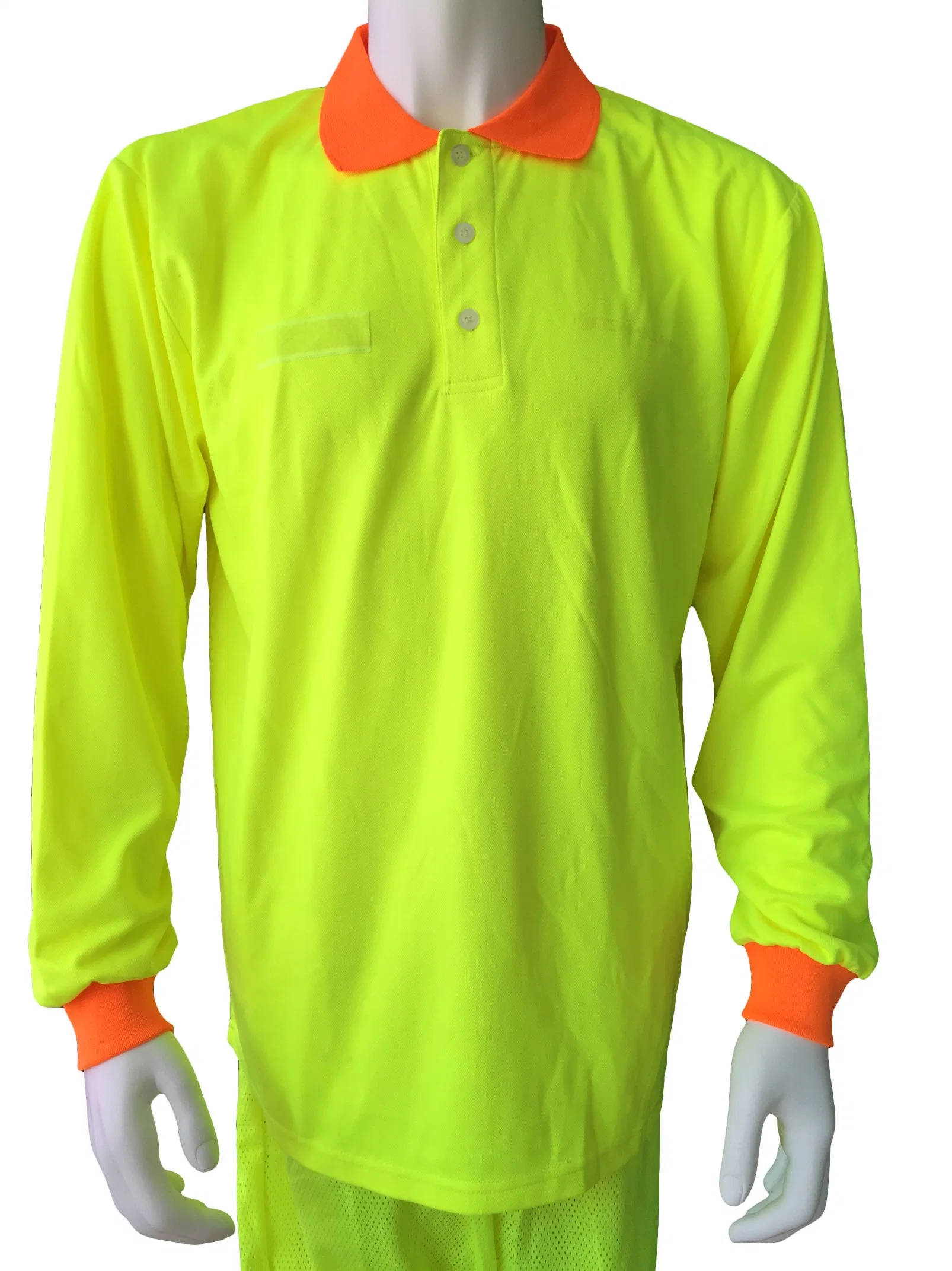 100% Polyester 180GSM Pique Fabric Hi Vis Safety Polo Shirt