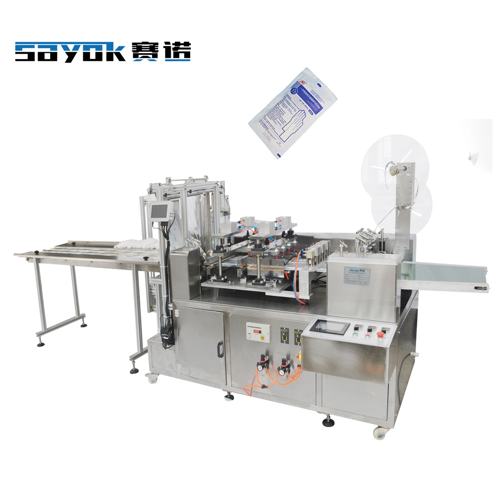 Multi Function Four Side Sealing Packaging Machine Automatic Sterile Medical Glove Packing Machine