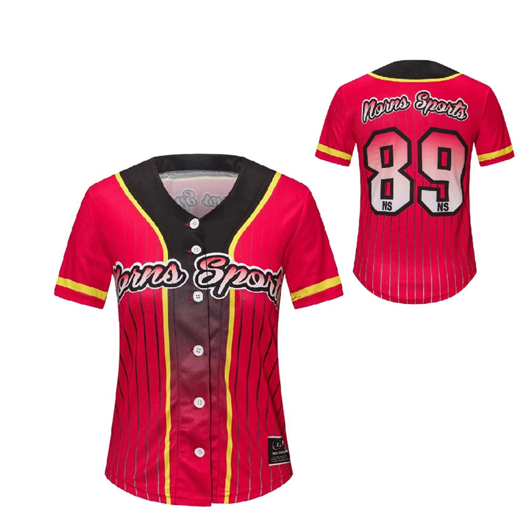 Uniforme de Softball Personalizado Feito sob Medida Esportes de Poliéster Vestuário de Vôlei Rugby Futebol Basquete Hóquei Pesca Camisa de Beisebol