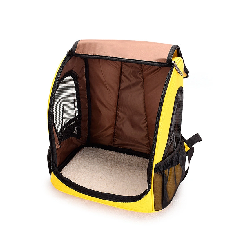 Espacio de mochila cómoda cabina transparente PU Breathablepet Pet Carrier