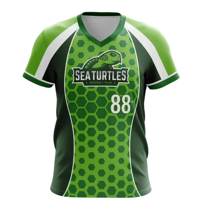 Custom Made Sublimated Men Pullover Crew Neck Baseball Jersey T-Shirt Uniform