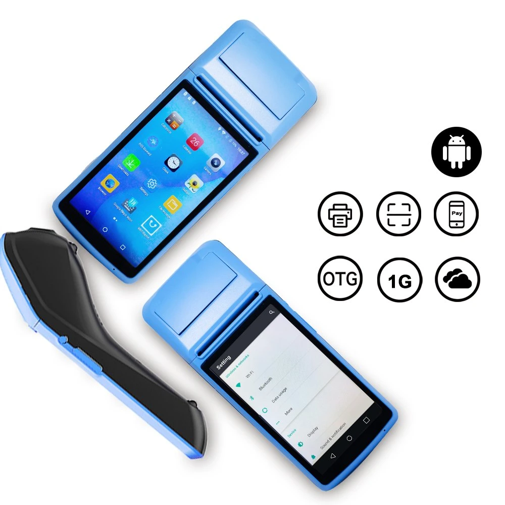 5.5" ecrã HD Android Market 8.1 Sistema POS portátil com tampa de protecção para Boutique