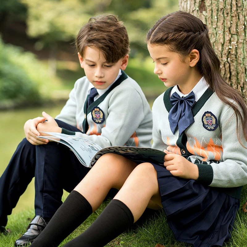 Langarm Maßgeschneiderte Bildungseinrichtungen Klassenzimmer Uniform Pullover