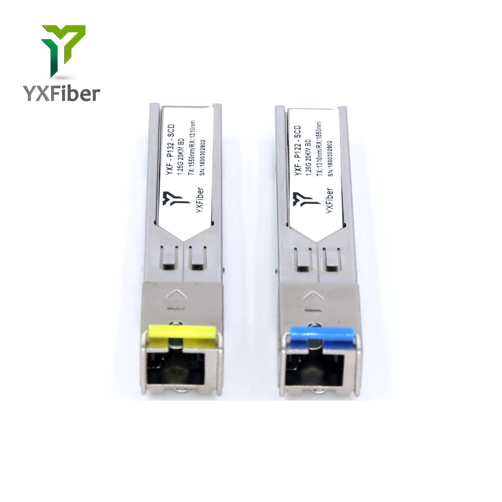 Sc Connector Gigabit 20km Ddm Bidi Mini GBIC SFP Module 1.25g OTDR Optical transceiver Module for Mikrotik Cisco Compatible