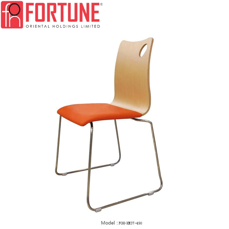 Commercial Stainless Steel Restaurant Chairs Wood Design for Siting (FOH-XM43-667)