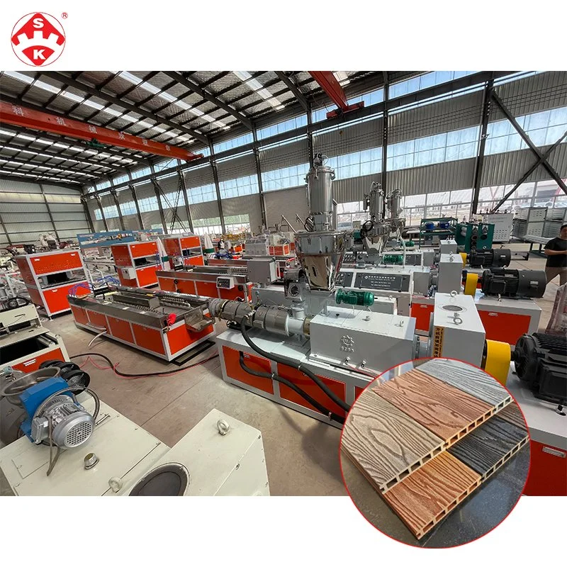 WPC Wood Plastic Profile Plank Extrusion Making Extruder Machine